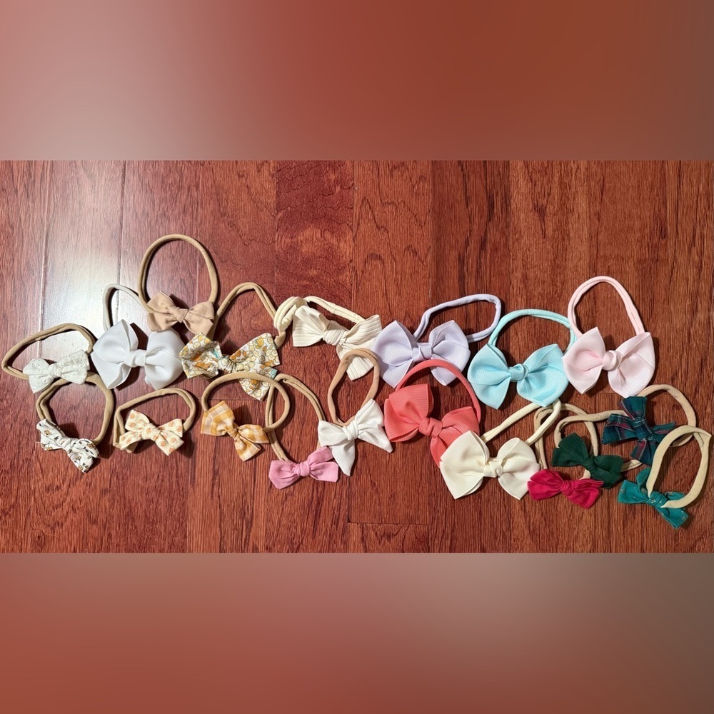 Baby Soft Headband style Hair Bows Set